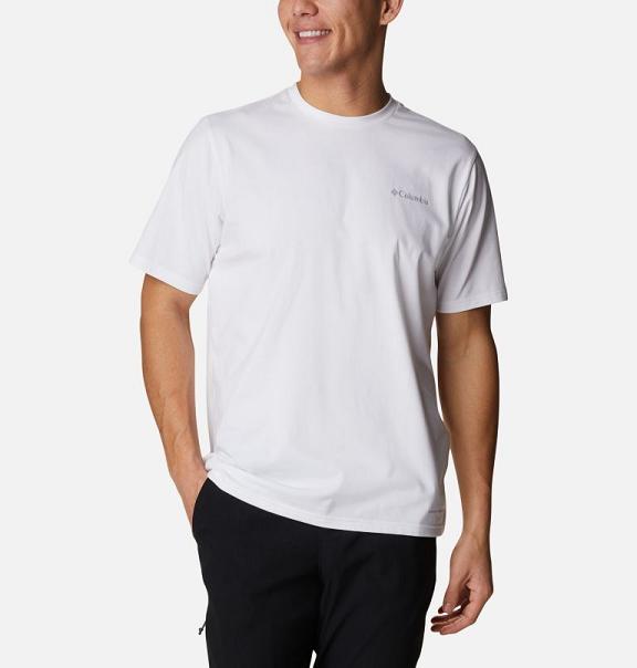 Columbia Sun Trek T-Shirt White For Men's NZ49672 New Zealand